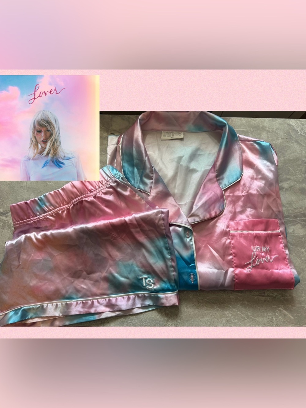 Taylor Swift UR My Lover Satin Tie Dye Pajamas– XL Rare Official Merch